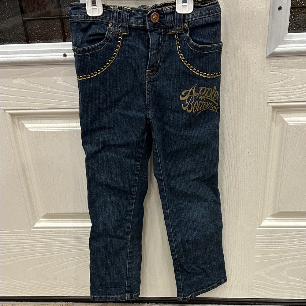 Apple Bottoms Kids Jeans - Dark Blue with Gold Accents - Picture 7 of 10